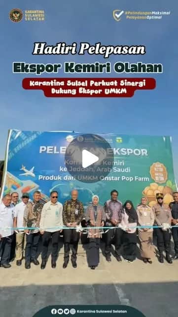 Pelepasan ekspor kemiri asal Luwu di area peti kemas Pelindo TPK 1 Makassar