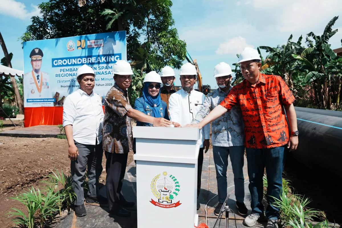 Kegiatan awal pembangunan SPAM Regional Mamminasata di Gowa pada September 2025