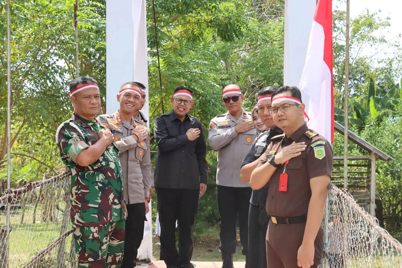 Peresmian Jembatan Merah Putih di Desa Kading, Awangpone, Bone