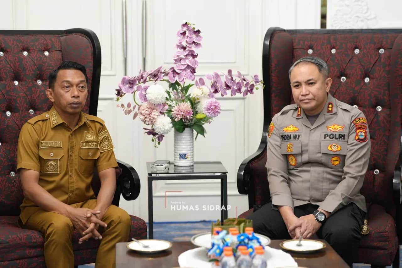 AKBP Indra Waspada Yuda bertemu Bupati Sidrap di rumah jabatan bupati