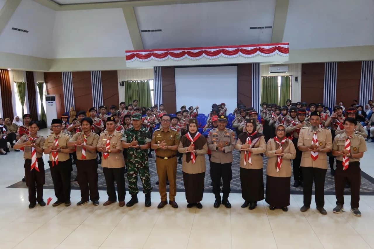 Pelepasan kontingen Pramuka Luwu Utara menuju Jambore Nasional XII