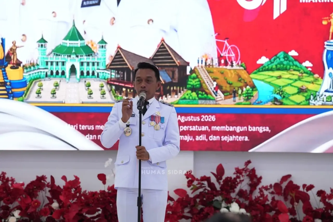 Ramah tamah dan pembubaran Paskibraka Sidrap 2026 di Aula Saromase
