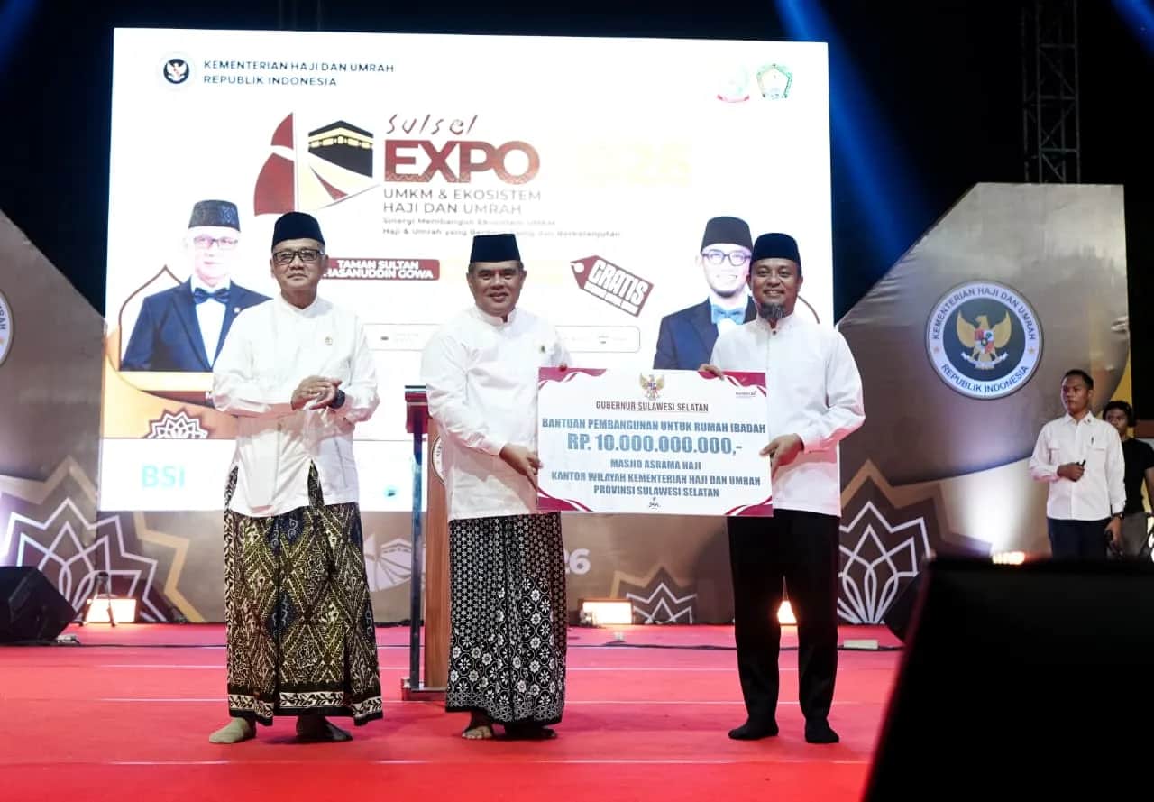 Gubernur Sulawesi Selatan Andi Sudirman Sulaiman menghadiri Sulsel Expo di Gowa