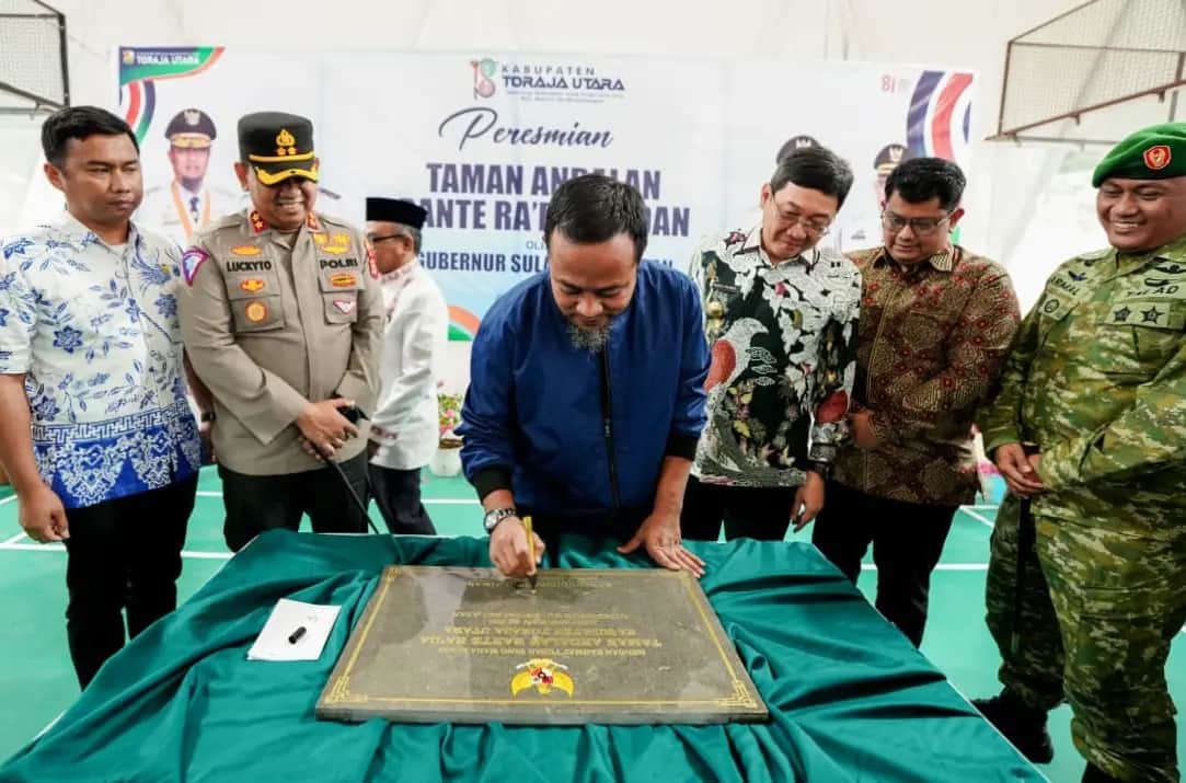 Taman Andalan Rante Ra'da di Toraja Utara dengan lapangan olahraga yang baru diresmikan